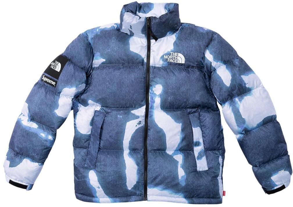 Supreme®/The North Face® Bleached Denim Print Nuptse Jacket view 15